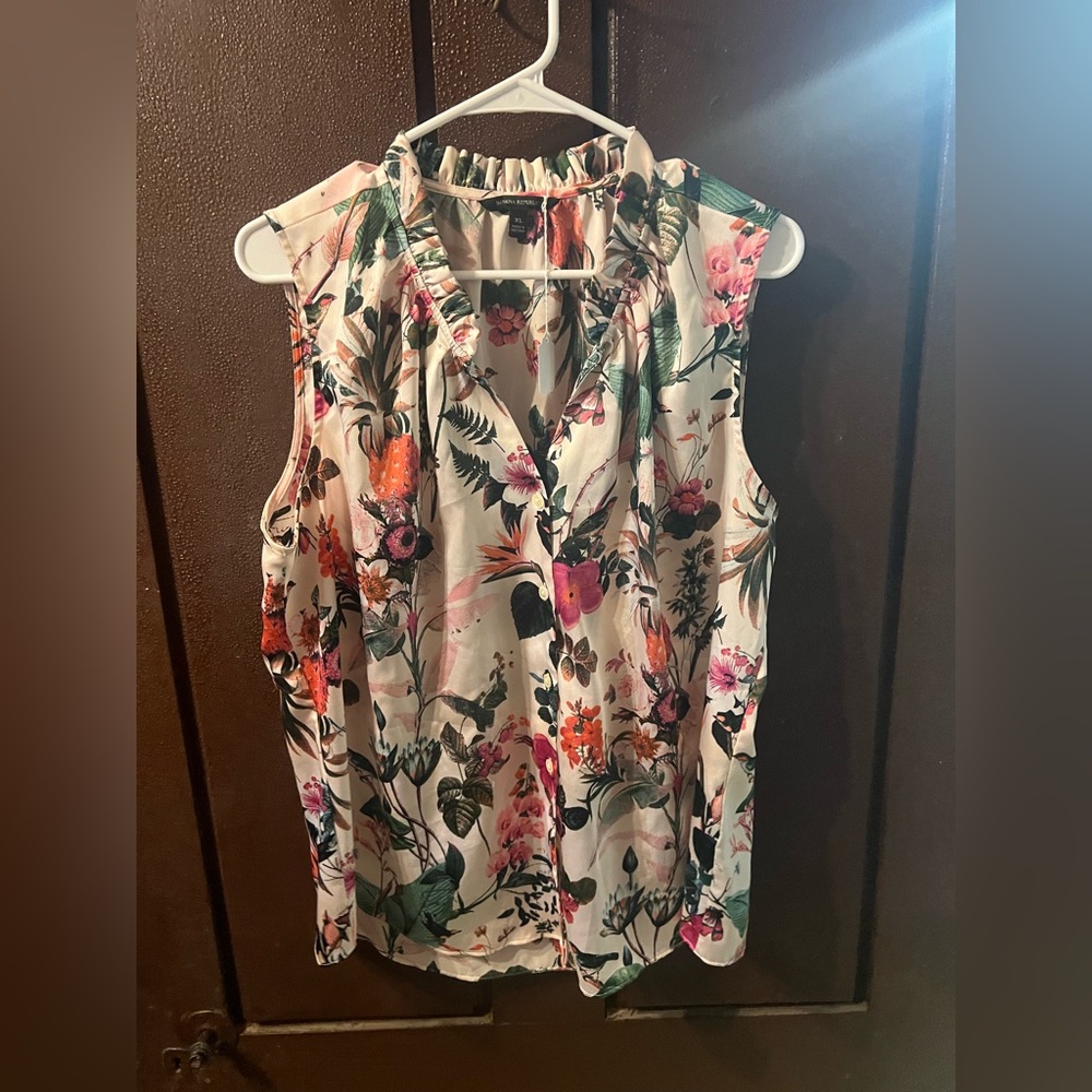 Banana Republic Multicolor Floral Blouse
